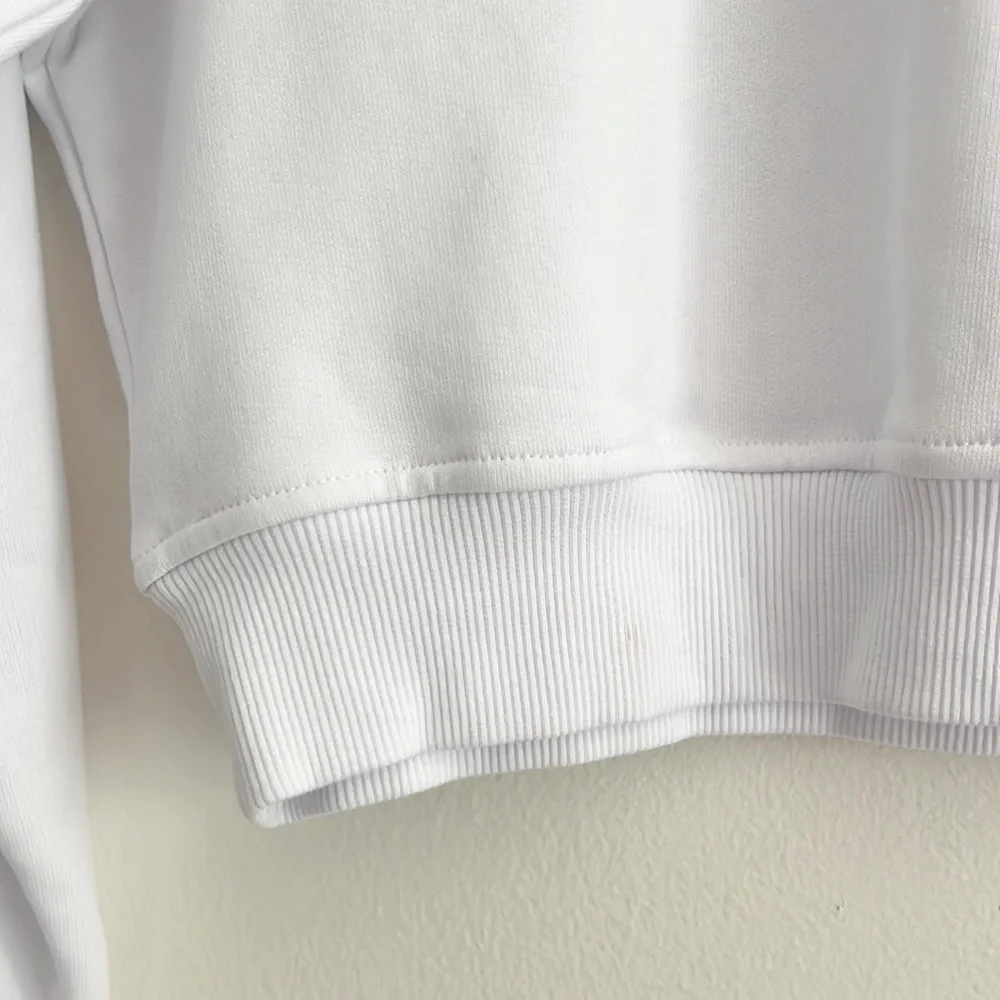 Fiorucci Milan Crop Crew Sweatshirt White